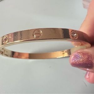 Designer inspired gold bangle